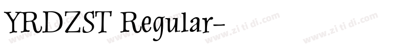 YRDZST Regular字体转换